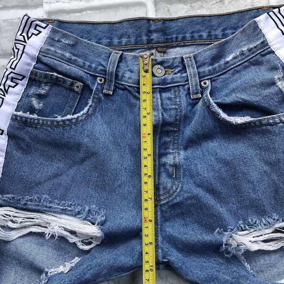 LF The Brand Starter Jeans Ripped Xtreme Distressed Destroyed Button Fly Size 25 - Picture 9 of 14